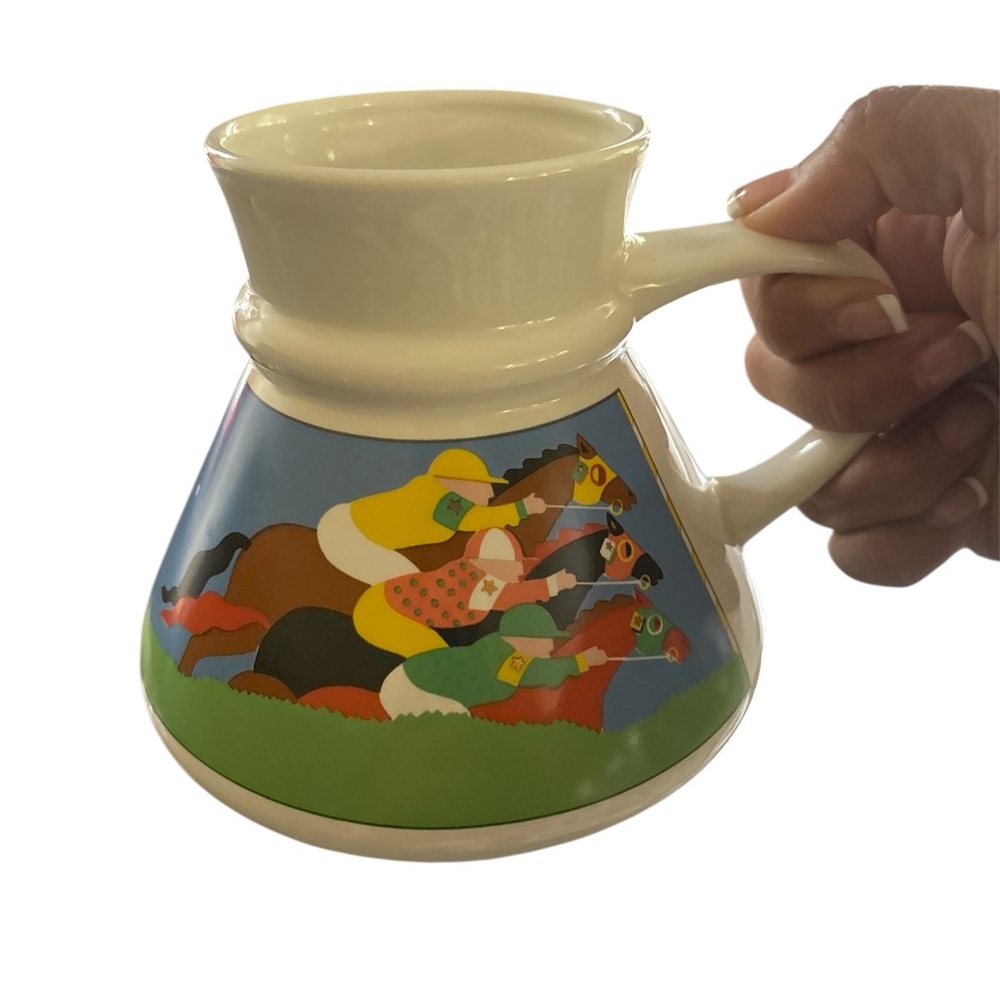 Colorful Horse Racing Ceramic Mug